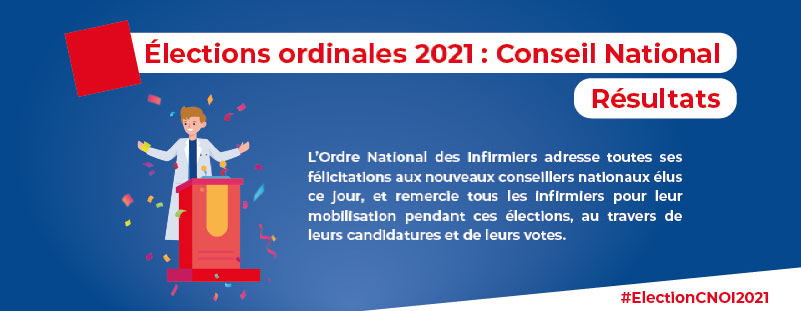 Résultats de l'élection du CNOI 2021 : félicitation aux nouveaux conseillers nationaux