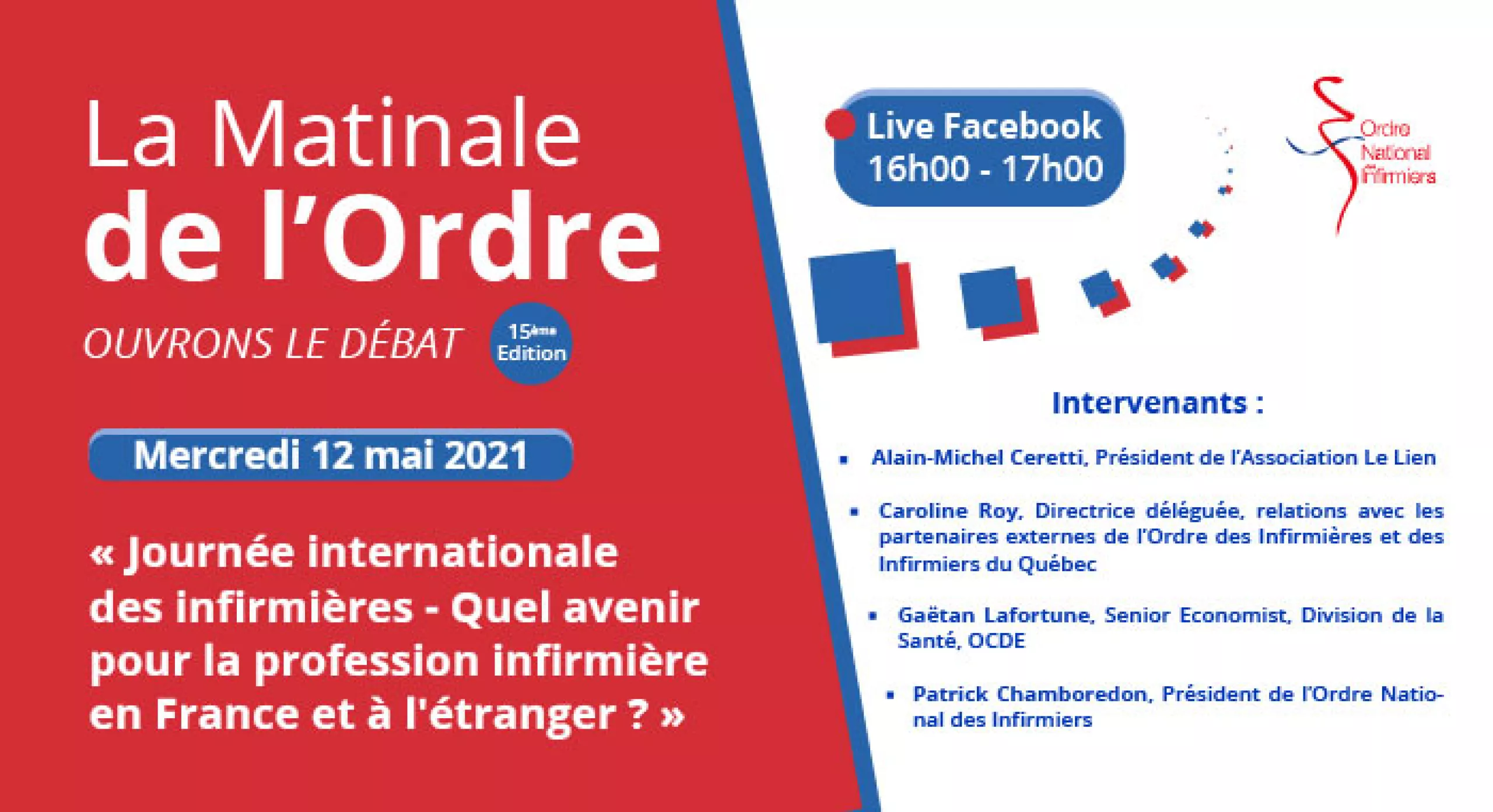 Visuel pour annoncer la Matinale de l'Ordre #15