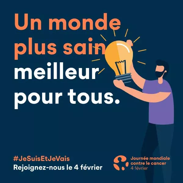 Journée mondiale contre le cancer : visuel de soutien