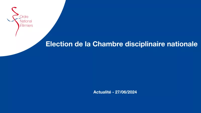 Election de la chambre disciplinaire 