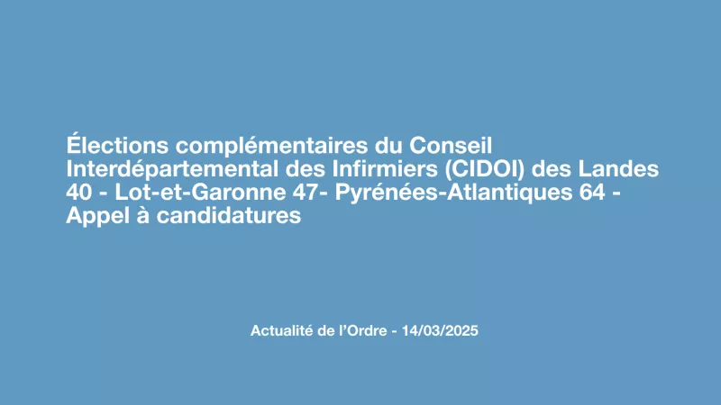 elections complémentaires