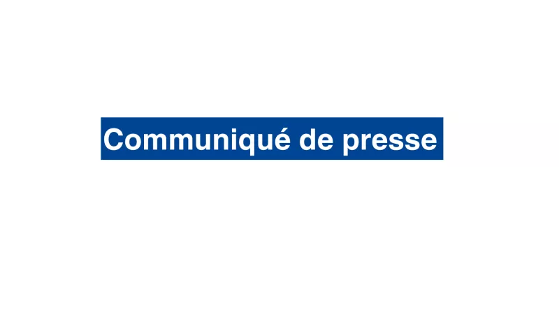Communiqué de presse