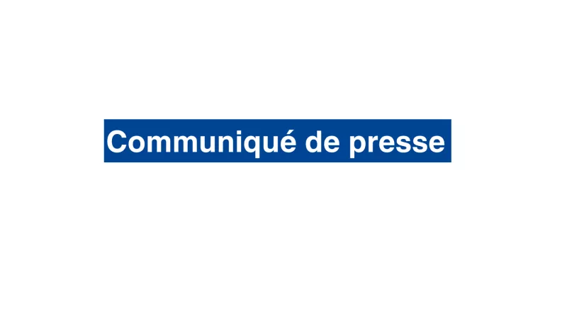 Communiqué de presse