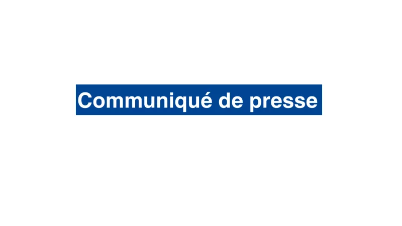 Communiqué de presse
