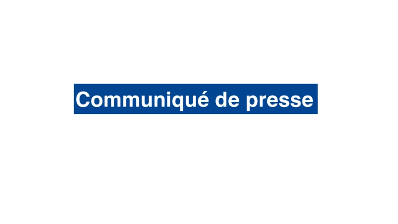 Communiqué de presse
