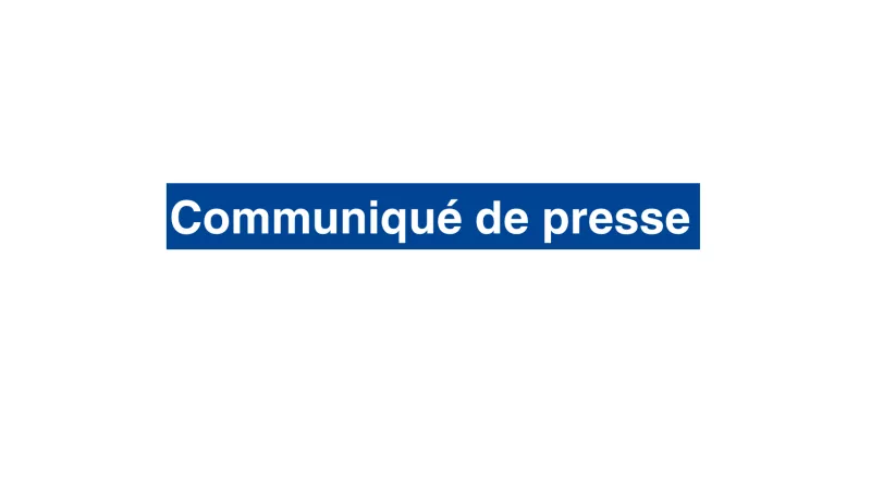 Communiqué de presse
