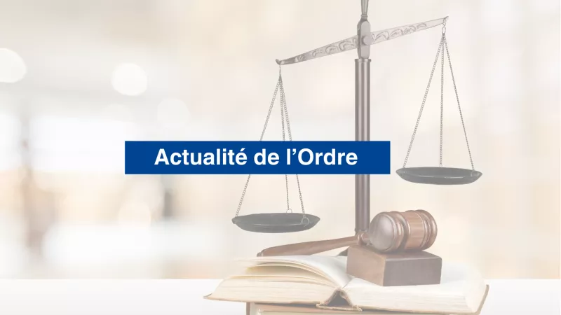 Actualité de l'Ordre Une balance symbole de justice