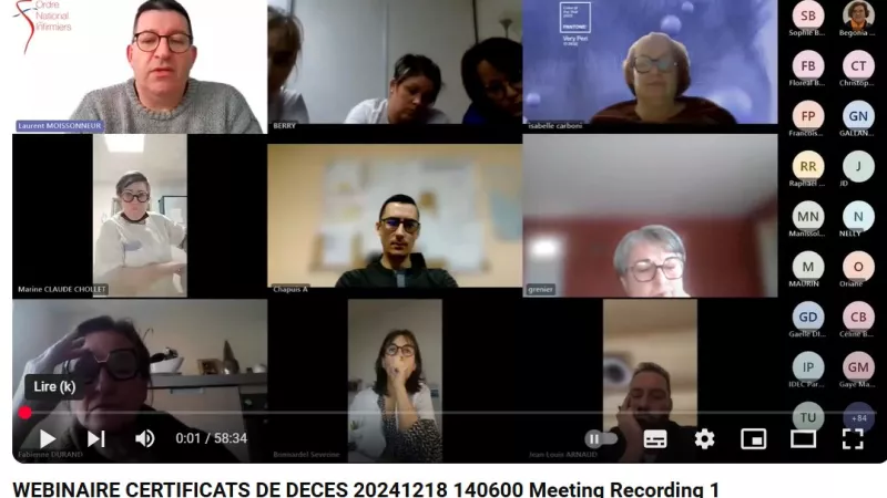 Webinaire : Certificat de décés