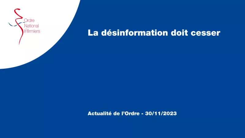La désinformation doit cesser