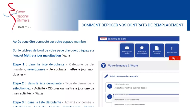 Procédure dépôt contrat
