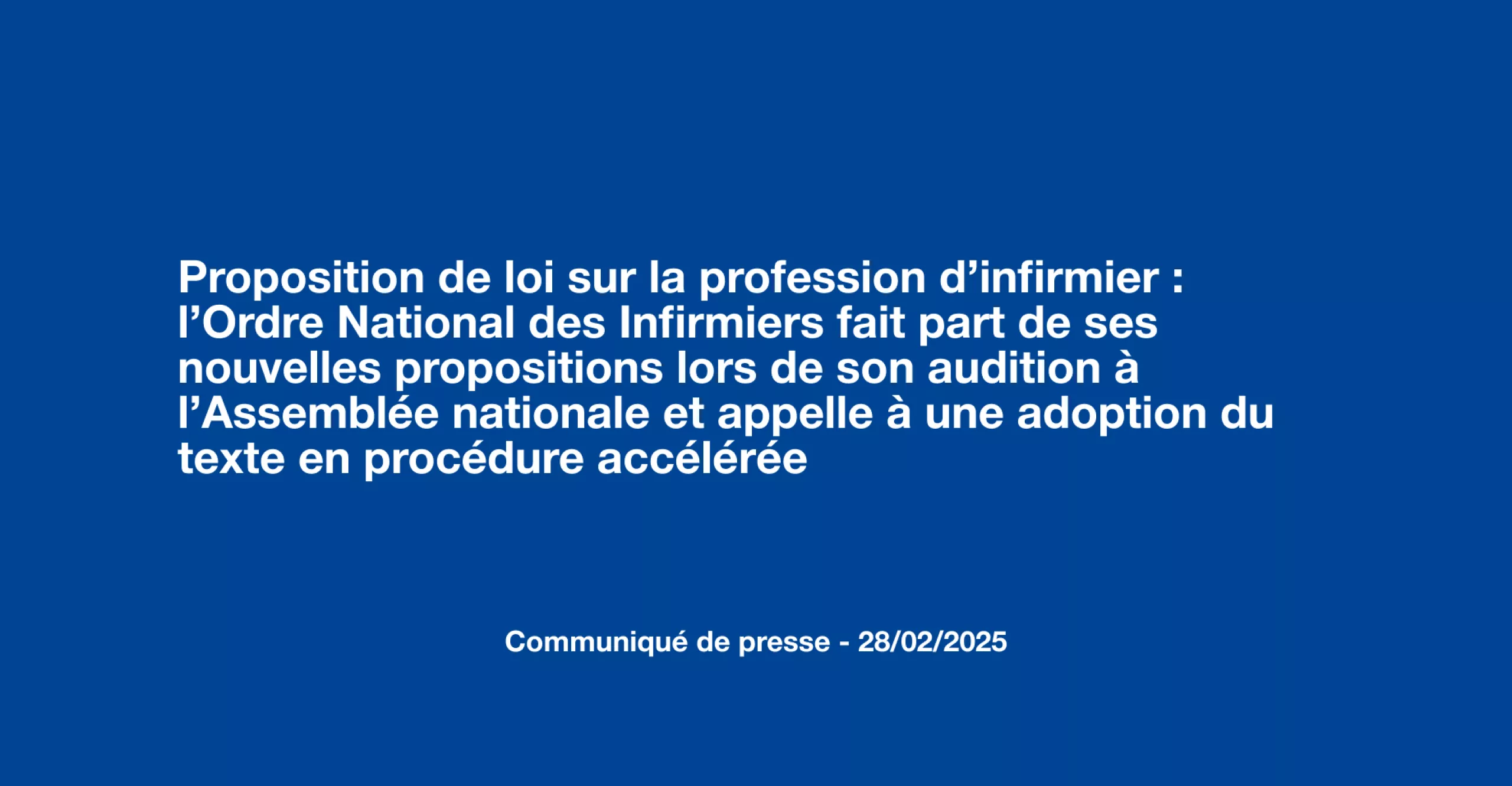 Communiqué de presse 28 février 2025