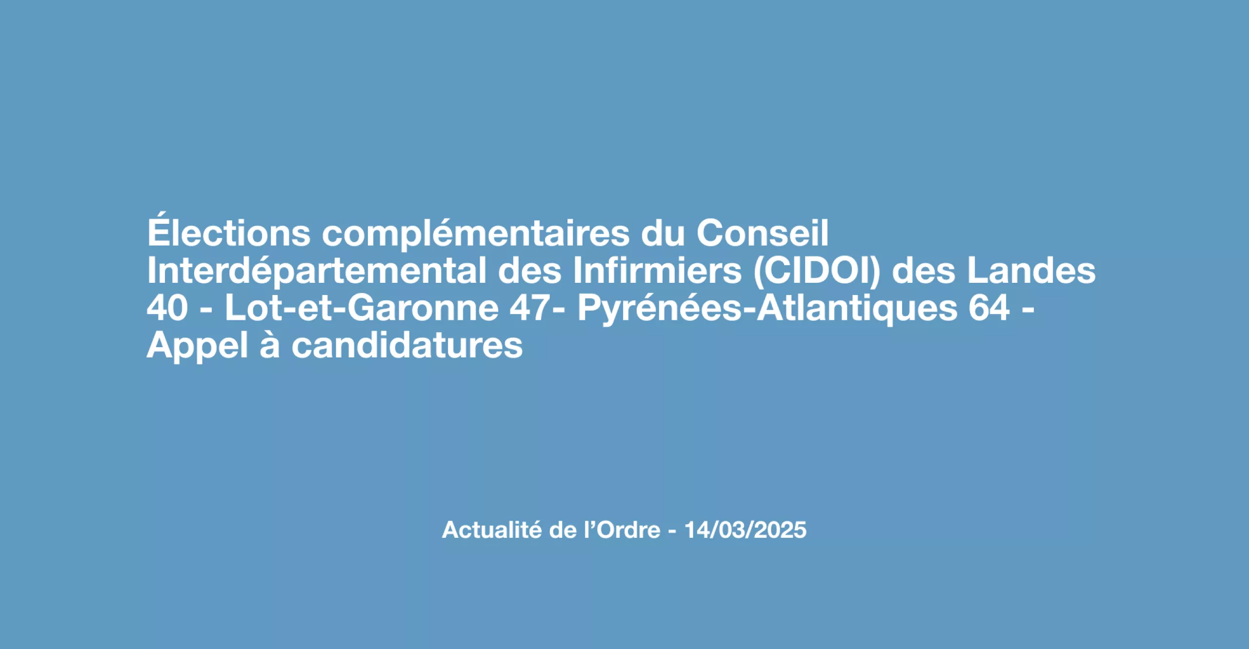 elections complémentaires