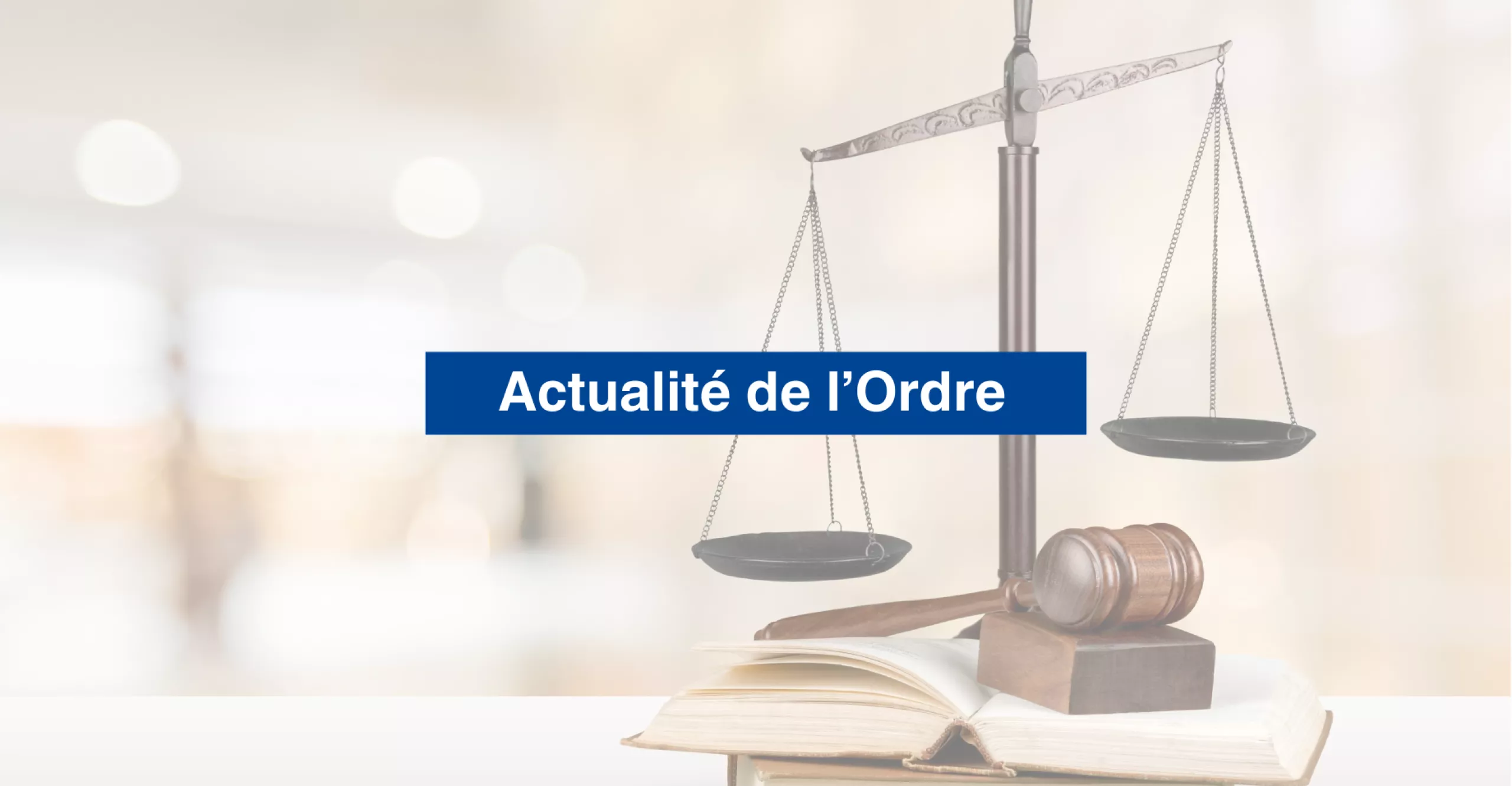 Actualité de l'Ordre Une balance symbole de justice