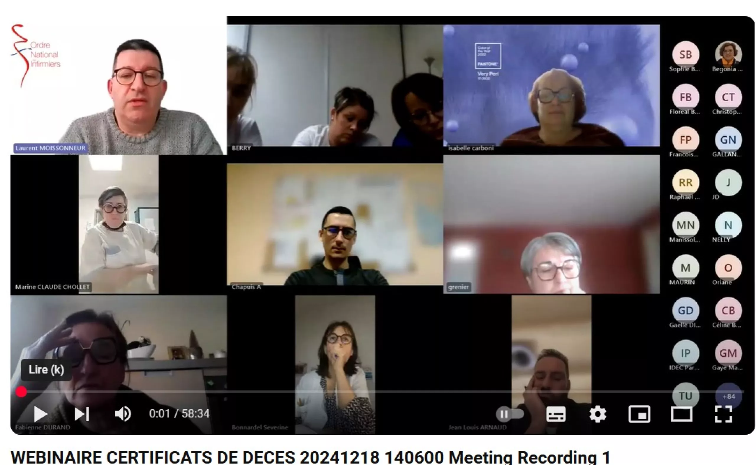 Webinaire : Certificat de décés