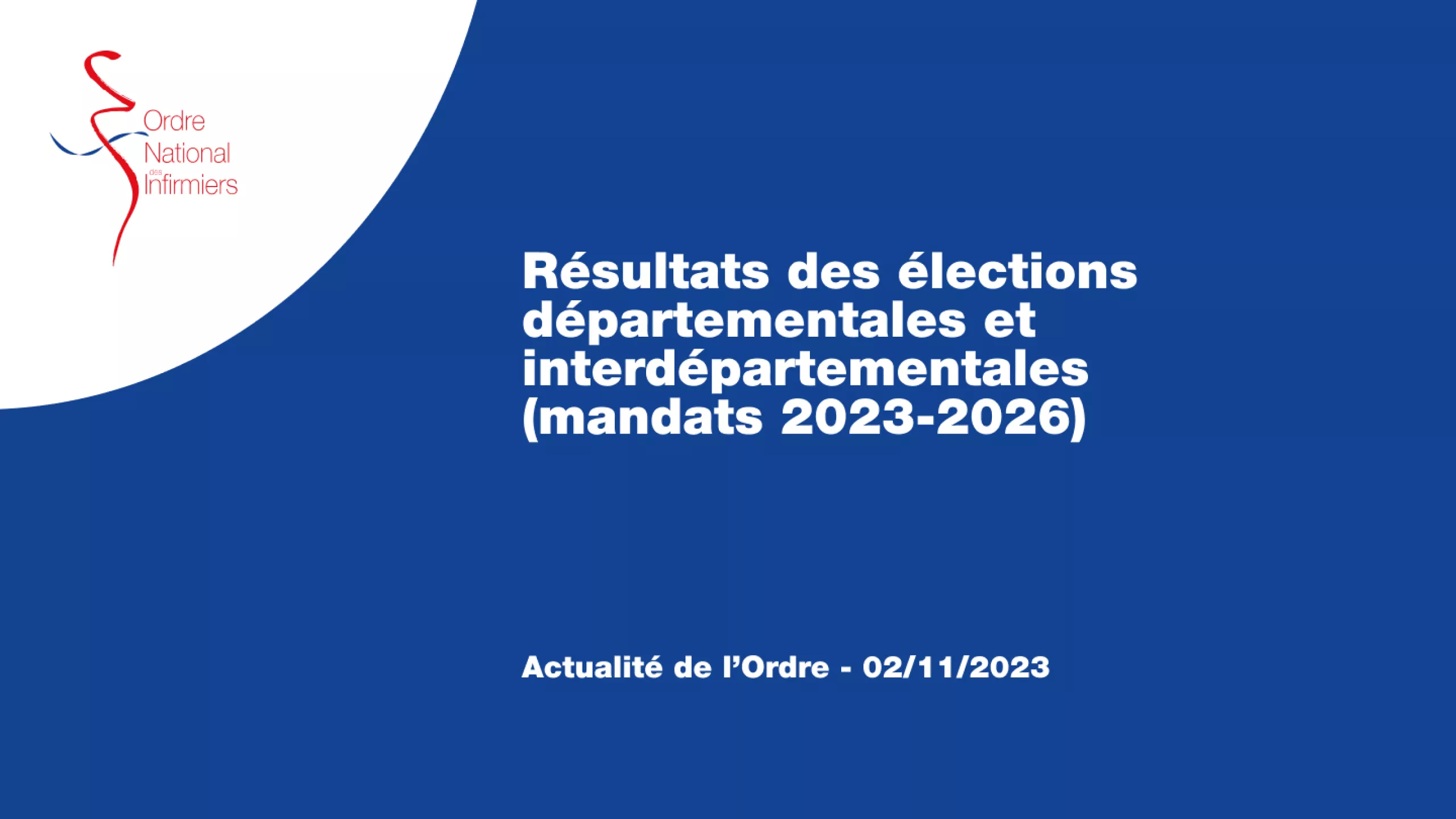 Résultats des élections départementales et interdépartementales complémentaires (mandats 2023-2026)