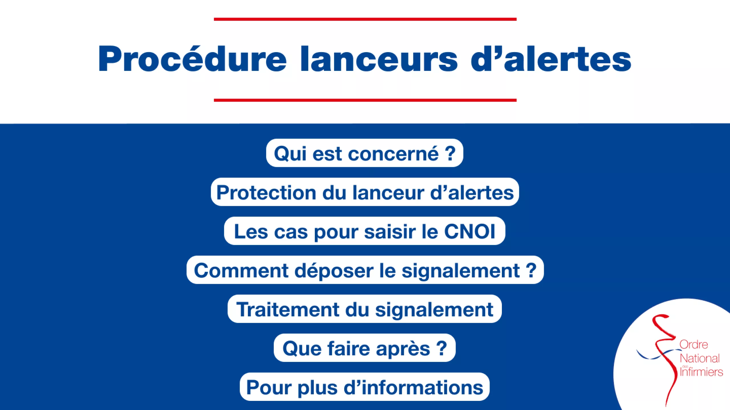 Procédure pour les lanceurs d'alertes