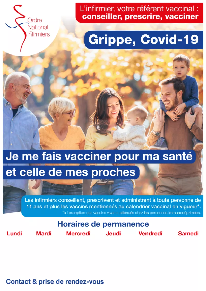 Affiche - campagne vaccination conjointe grippe covid 2024